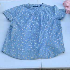 Denim w delicate flowers